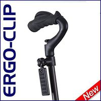 ErgoClip- Crutch & Cane Surface Grip Holding Device, Stops Your Walking Stick from Falling to The Ground from Your Chair, Table, Mobility Scooter Or Any Stable Surface.