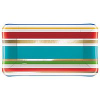 Foil Party Diamond Striped Appetizer Plates, 8ct