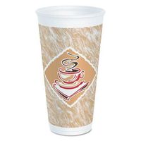 Solo 20X16GPK Cafe G Foam Hot/Cold Cups, 20 oz, Brown/Red/White, 20/Pack