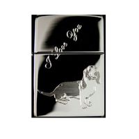 Lighter - I Love You Basset Hound High Polish Chrome - Star Int. Inc Brand