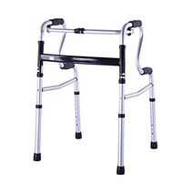 HYXQY-ZY Folding Walker Front Wheeled Support, Bariatric Walking Frame for Seniors Wide, Adult Elderly Walkers for Indoor Outdoor Adjustable Lightweight Portable, Mobility Aid for Handicap
