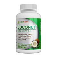MCT Organic Coconut Oil Supplement Certified Pure Organic Extra Virgin 1000mg Cold Pressed and Unrefined Rich in Antioxidants Prevent Premature Aging Boost Energy All-Natural NON GMO Softgels