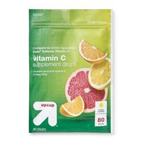 Up & Up Vitamin C Supplement Drops (Compare with Halls Defense Vitamin C) - Pack of 3-240 Drops