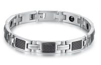 Aegean Jewelry Titanium Men's Fashion Magnetic Bracelet, Anti-fatigue and Pain-relief, with a Gift Box and a FREE Small Gift