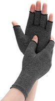 Arthritis Compression Gloves Relieve Pain from Rheumatoid, RSI, Carpal Tunnel, Rheumatiod, Tendonitis, Hand Gloves Fingerless for Dailywork - Men & Women - Open Finger (Gray, Medium)