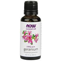 NOW Essential Oils, Geranium Oil, Soothing Aromatherapy Scent, Steam Distilled, 100% Pure, Vegan, 1-Ounce