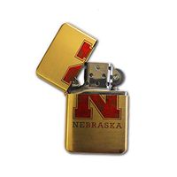 Nebraska Camoflauge - Gold Lighter Windproof Flip-Top Refillable with tin Gift Box