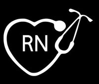 RN Stethiscope Vinyl Sticker Decal | Cars Trucks Walls Laptop | 5.5 Inch Width X 4.158 Inch Height | White HGC0142