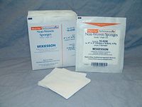 McKesson - Non-Woven Sponge McKesson Polyester / Rayon 6-Ply 4 X 4 Inch Square Sterile - 300/Case - McK
