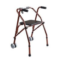Aluminum Multi-Function Walker Folding Adjustable Walking Aid with Cushion and Wheel for The Elderly