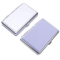 WSERE 2 Colors Slim Leather Cigarette Case for Women, Compact Anti-Collision Scratch Resistant Crushproof Ladies Cigarette Hard Case