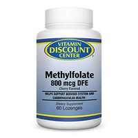Vitamin Discount Center Methylfolate, 800 mcg DFE, Natural Cherry Flavor, 60 Lozenges
