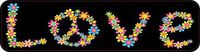 StickerTalk Floral Peace Symbol Vinyl Sticker, 8 inches by 2 inches