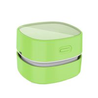 ODISTAR Desktop Vacuum cleaner,Mini table dust sweeper Energy Saving with auto power-off function,High endurance up to 400 mins,Cordless&360º Rotatable Design for Keyboard/Home/Office (Green charging)