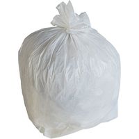 PlasticMill 12-16 Gallon Garbage Bags: White, 1 MIL, 24x31, 250 Bags.