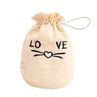 Kanngest Premium Classic Rubber Hot Water Bottle with Cute Cat Soft Double-Layer Cotton Drawstring Cover Great for Pain Relief, Hot and Cold Therapy
