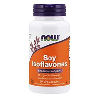 NOW Supplements, Soy Isoflavones 60 mg (Plant Compounds Particularly Concentrated in Soybeans, like Genistein, Daidzein and Glycitein), 60 Veg Capsules