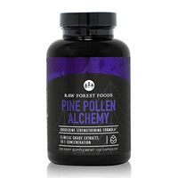 RAW Forest Foods - Pine Pollen Alchemy Capsules (120 Count) - Endocrine Strengthening Formula (ESF) with Pine Pollen, He Shou Wu, Astragalus Root, Stinging Nettle Root, Chinese Ginseng Root, Cordyceps