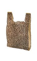 100 Leopard Print Plastic T-Shirt Bags with Handles Bulk 11 ½” x 6” x 21”
