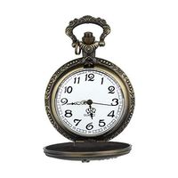 Mens Watches,Fxbar Retro Father Quartz Roman Numerals Pocket Watch Necklace Mens Watches Dress Watch(C)