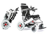 Lightweight 2020 Model Wide Seats Fold & Travel Motorized Wheelchairs Electric Silla De Ruedas Power Wheelchair Power Scooter Aviation Travel Safe Heavy Duty Mobility Aids Chair