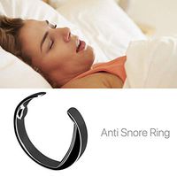 Anti Snore Ring Acupressure Stop Snoring Snore Ring Natural Sleep Aid Black (M)