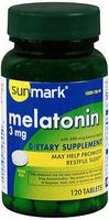 Sunmark Melatonin 3 mg Tablets - 120 ct, Pack of 3