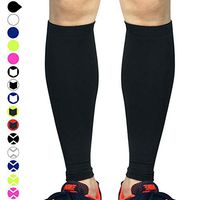 Beister 1 Pair Calf Compression Sleeves for Women & Men, Footless Shin Splint Leg Support Socks for Pain Relief, Recovery, Running, Travel, Cycling Nurse,Large