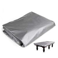 Dust Cover Billiard Cover, 10 Foot Heavy Luxury PVC Waterproof Billiards Billiard Table Dust Cover, Used for UV Protection (Color : Silver, Size : 10ft)