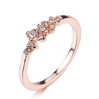Meolin Crystals Ring Big Round Finger Ring Anniversary Jewelry,Zinc Alloy,Size10