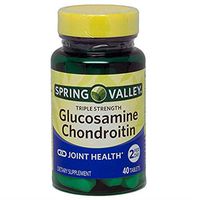 Spring Valley Glucosamine Chondroitin, Triple Strength, Joint Health, 40 Tablets (Pack of 2)