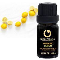 KOKO AROMA Organic Essential Oil Gift Set 6 (10mL) (Organic Lemon)
