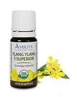 Organic Ylang Ylang, Superior Essential Oil - Cananga odorata - 100% Pure Undiluted & Therapeutic Grade, Premium Quality Aromatherapy oils, Tested & Verified - 10ML : AMRITA Aromatherapy