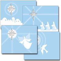 Angel, Wisemen, Dove and Bethlehem Christmas Religious Note Holy Cards 12 Notecards with Envelopes