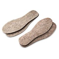 LAMBAA Felt Insoles Pack of 2 Gray 10.5 Men