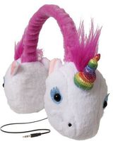 ReTrak Retractable Animalz Tangle-Free, Volume Limiting (85 dB) Over Ear Headphones for Kids, Rainbow Unicorn (ETAUDFUNIC)
