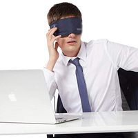 JMung Electric Hot Eye Mask USB Charging hot Compress Eye Protection Sleep Release Fatigue Shading Belt Mobile Power Supply 2000MAH,Blue