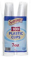 [1200 Count - 7 Oz Cups] Settings Clear Disposable Plastic Drinking Cups Great For Juice, Water, Soda, Beer, Use At Party, Home, Office, Picnic, BBQ, Or Event, 1 Case
