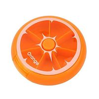 LALANG Weekly Pill Dispenser Organizer Medicine Box Case Holder Container (Orange)