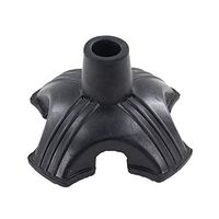 Jingolden Crutch Pads, Old Man Walking Stick Bracket Four Feet Stable Non-Slip Foot Pad, Rubber Material