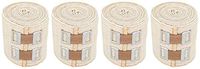 NexSkin 2" Organic Latex Free American Cotton - Comfort Elastic Bandage with Clip Fasteners - Beige, 4 Pack