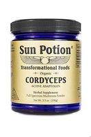 Cordyceps Mushroom Powder 100g by Sun Potion - Certified Organic Extract - Superfood Supplement, Adaptogen, Immune Booster, Recovery, Energy Support