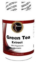 Green Tea # 120 Capsules 600mg Green Tea Extract 50% Polyphenols, 15% EGCG - Fat Burner Energy Booster - BioPower Nutrition