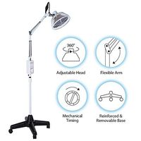 TDP Far Infrared Heat Lamp, Mineral Therapy, Pain Relief for Neck, Back, Shoulder, Knee, with Detachable Head, Adjustable Height, TDP-166F