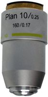 National Optical 710-160P 10X DIN Plan Achromat Objective Lens, N.A. 0.25, For 160 Microscopes