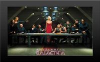 Battlestar Galactica TV Show Art Print — TV Show Memorabilia — 11x17 Poster FRAMED, Vibrant Color, Features Edward James Olmos, Mary McDonnell, and Katee Sackhoff.