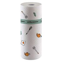 SOFMUO Reusable Cleaning Cloths Disposable Cleaning Towels Kitchen Towels Dish Cloths Heavy Duty Eco-Friendly Non Woven Eco Mutipurpose Handy Wipes 50 pcs/roll(Tableware)