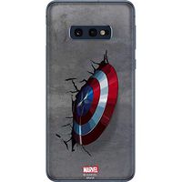 Skinit Decal Phone Skin for Galaxy S10e - Officially Licensed Marvel/Disney Captain America Vibranium Shield Design