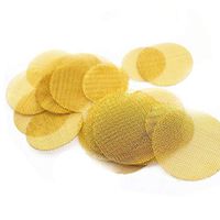 100 Pieces 100% Brass Pipe Screens, Brass Tobacco Pipe Bowl Screens - 3/4" (.75) (Gold)