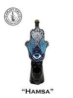Handmade Tobacco Pipe Art Collectible Smoke Functional"Hamsa" Collection